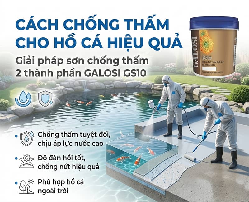 Cách chống thấm cho hồ cá