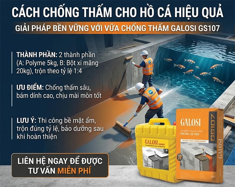 Cách chống thấm cho hồ cá