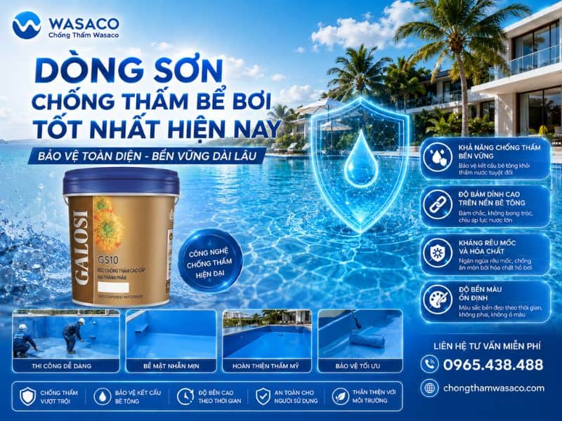 Có nên dùng sơn chống thấm cho bể bơi không
