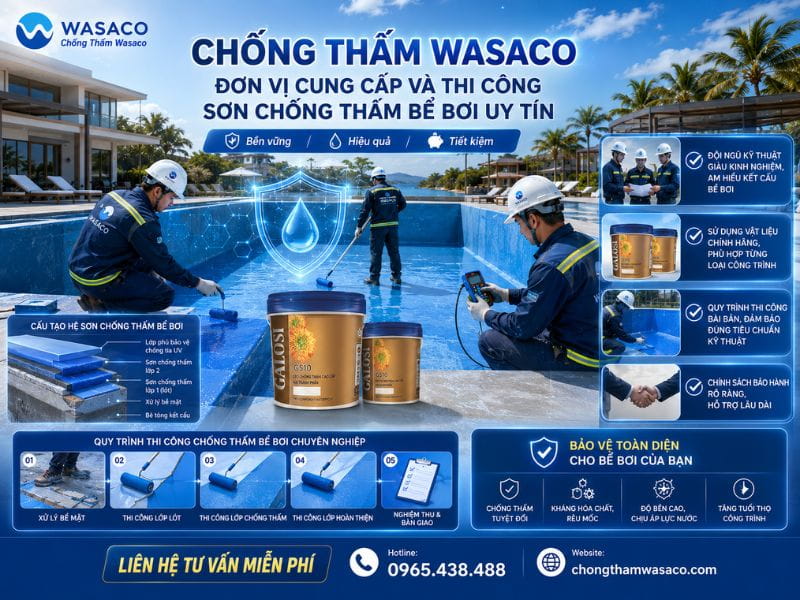 Có nên dùng sơn chống thấm cho bể bơi không