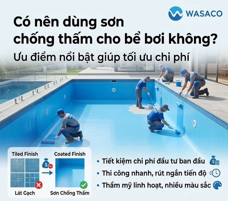 Có nên dùng sơn chống thấm cho bể bơi không