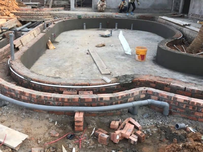 Dự án thi công chống thấm bể bơi tại xã Phù Ninh, Phú Thọ