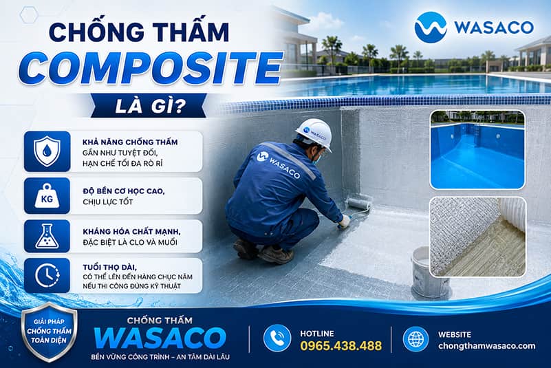 Nên chống thấm bể bơi bằng Composite hay Sika?