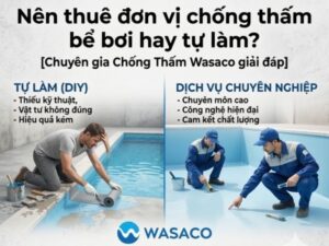 Nên thuê đơn vị chống thấm bể bơi hay tự làm