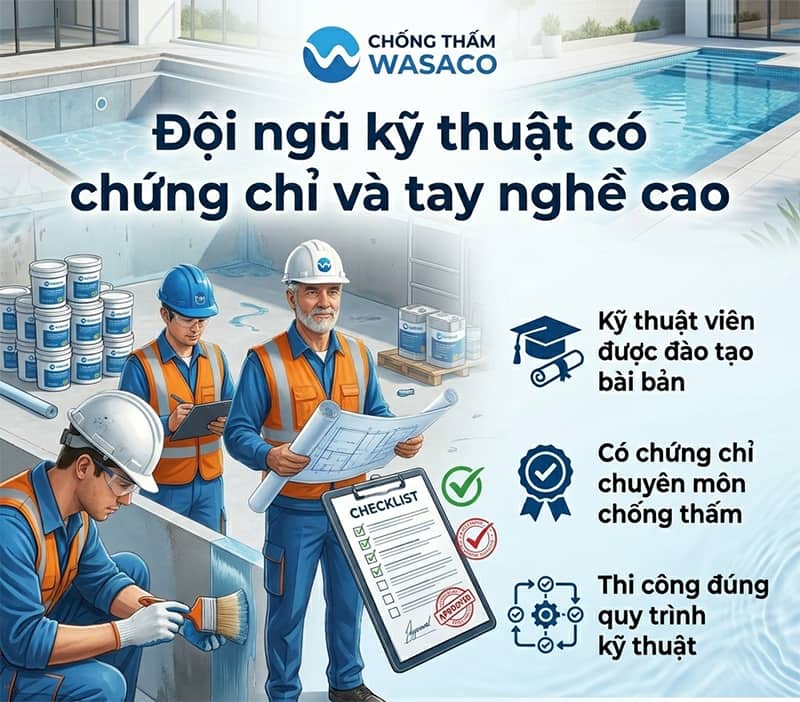 chống thấm bể bơi tại Nha Trang