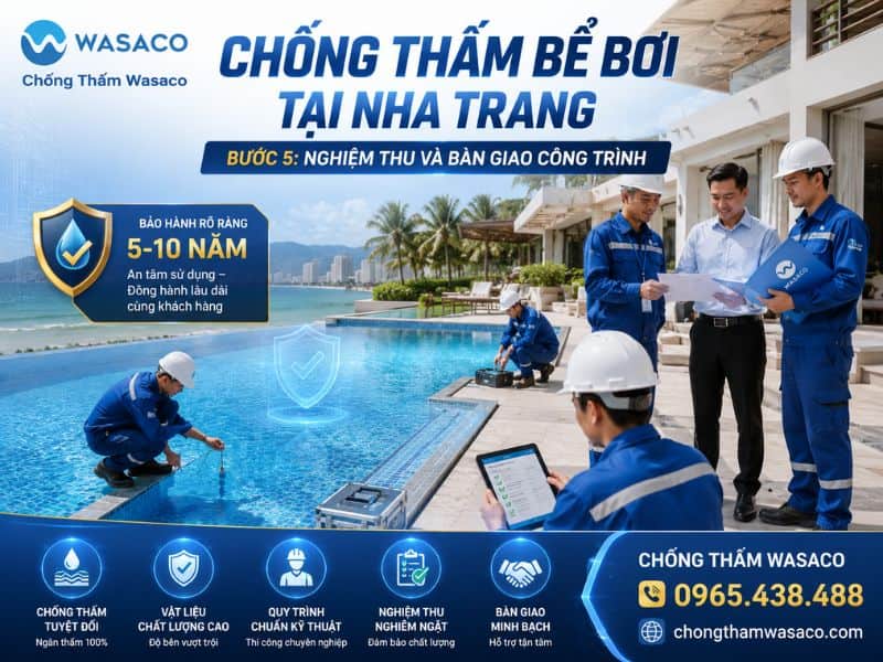 chống thấm bể bơi tại Nha Trang