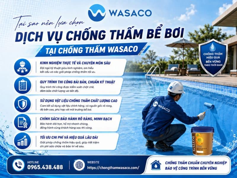nên thuê đơn vị chống thấm bể bơi hay tự làm