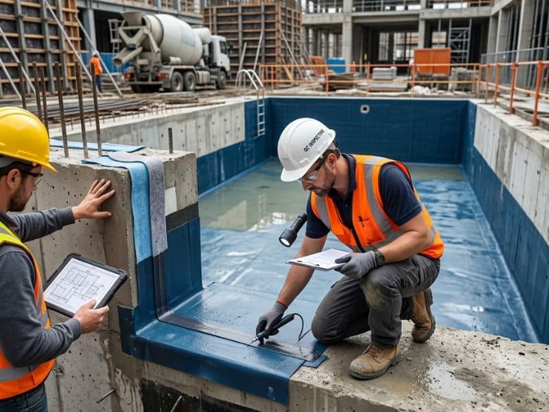 tiêu chuẩn nghiệm thu chống thấm bể bơi