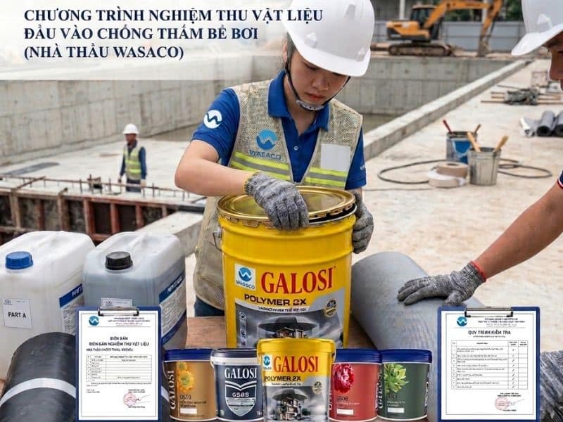 tiêu chuẩn nghiệm thu chống thấm bể bơi