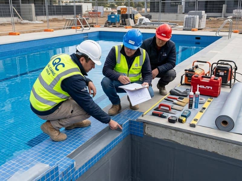 tiêu chuẩn nghiệm thu chống thấm bể bơi