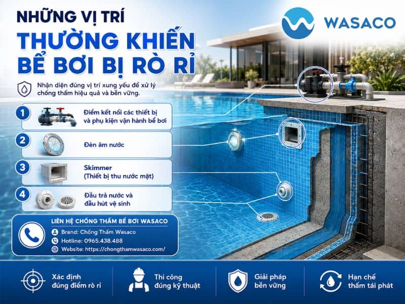 Cách xác định vị trí rò rỉ trong bể bơi 