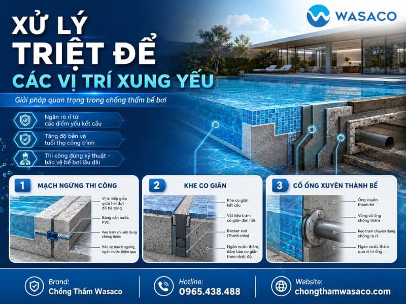 Chống thấm bể bơi nước mặn cần lưu ý gì?