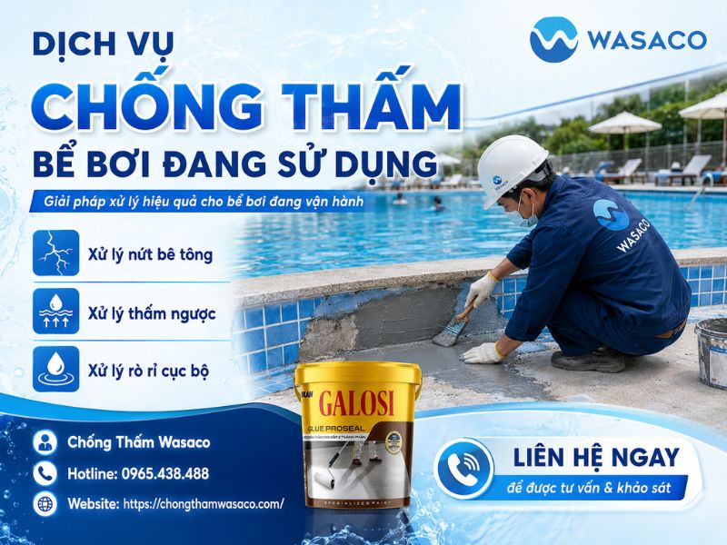 Chống thấm bể bơi tại Hải Phòng