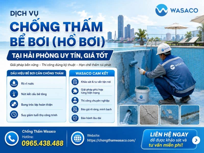 Dịch vụ chống thấm bể bơi tại Ninh Bình