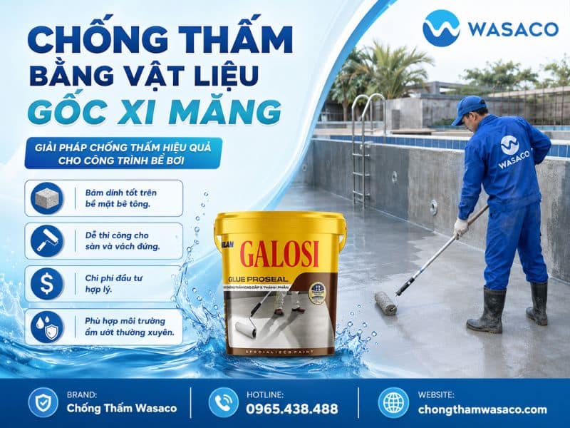 Giá chống thấm bể bơi tại Nghệ An