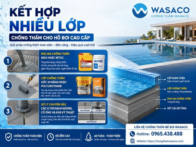 Giá chống thấm bể bơi tại Nghệ An