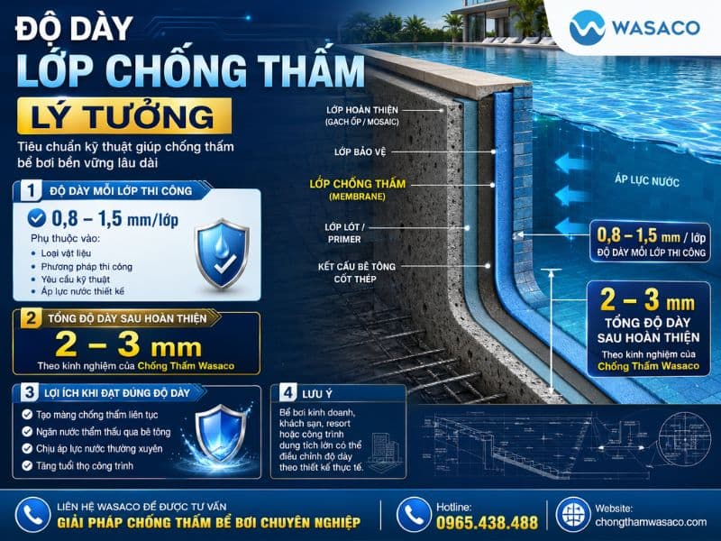 Nên sơn chống thấm bể bơi 1 lớp hay 2 lớp?