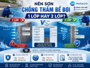 Nên sơn chống thấm bể bơi 1 lớp hay 2 lớp?