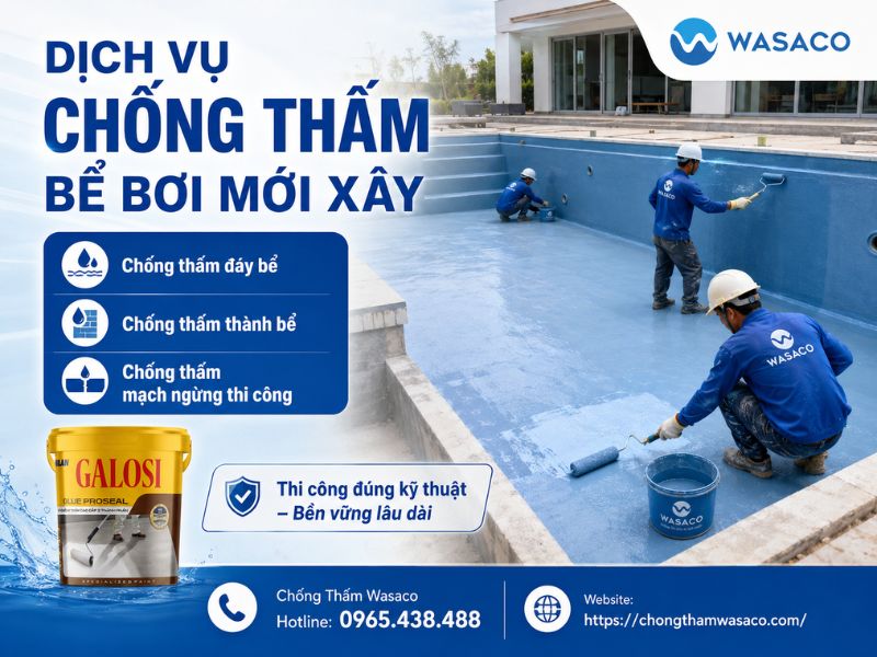 chống thấm bể bơi tại Hải Phòng