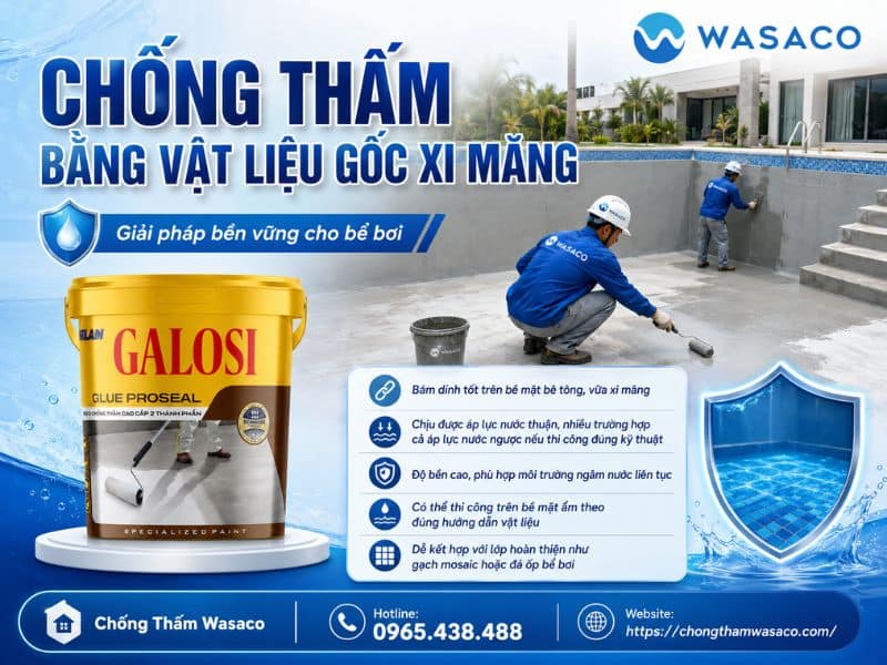 chống thấm bể bơi tại Quảng Ninh