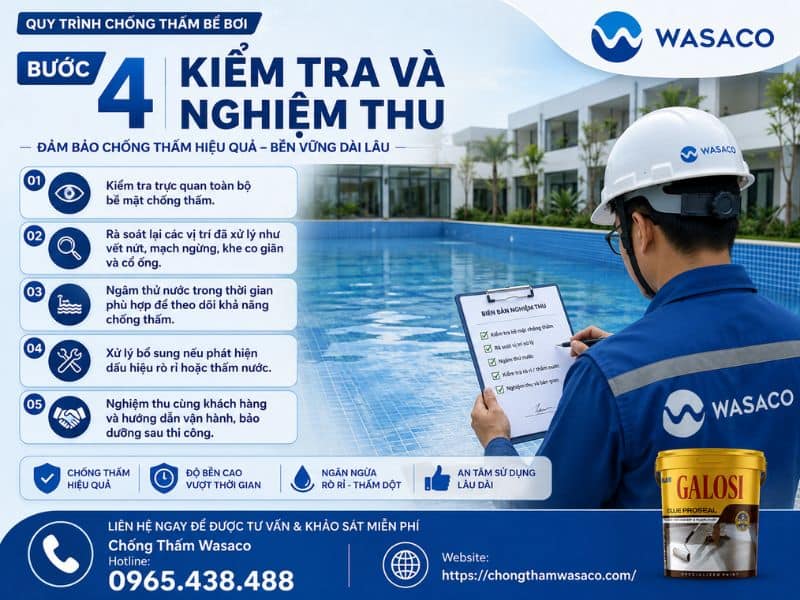 chống thấm bể bơi tại Quảng Ninh