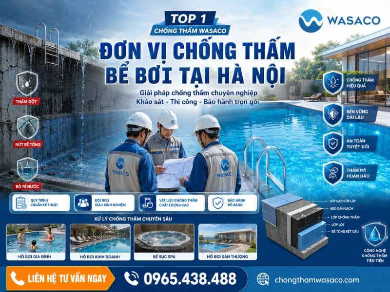 đơn vị chống thấm bể bơi tại Hà Nội
