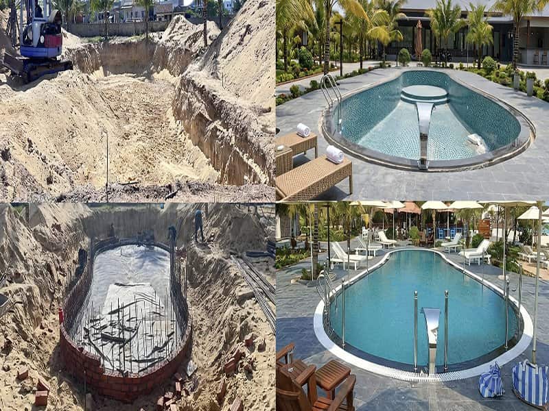 Dự án thi công chống thấm bể bơi tại xã Sen Ngư, Quảng Trị