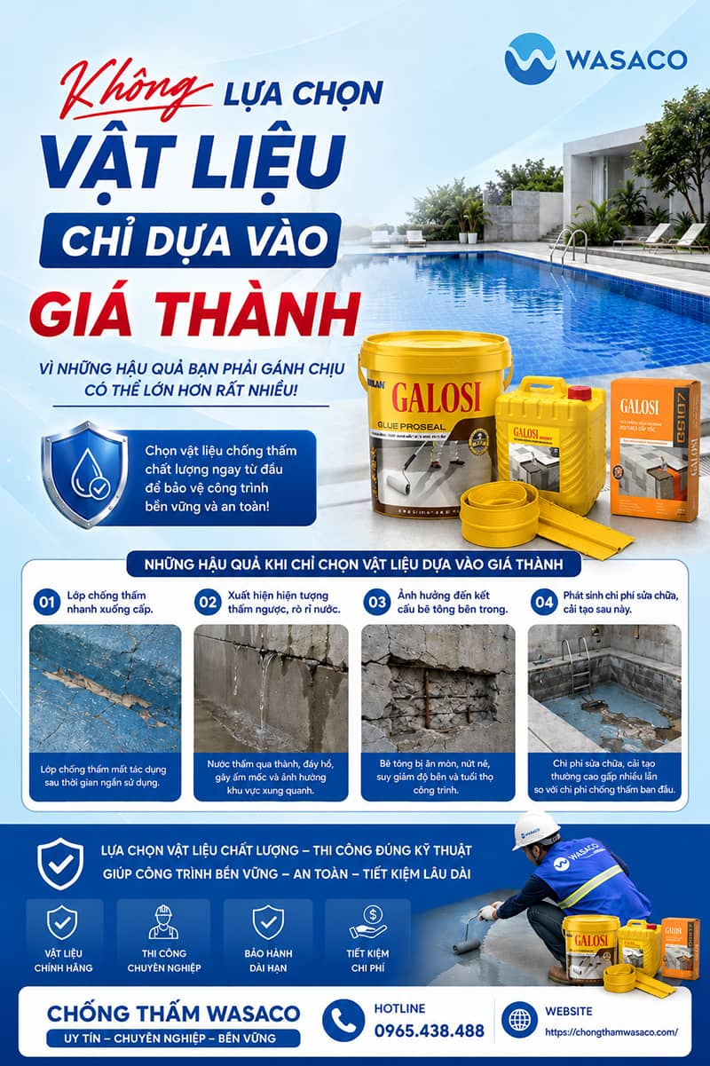 Hồ bơi resort thường dùng giải pháp chống thấm nào?
