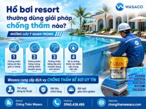 Hồ bơi resort thường dùng giải pháp chống thấm nào