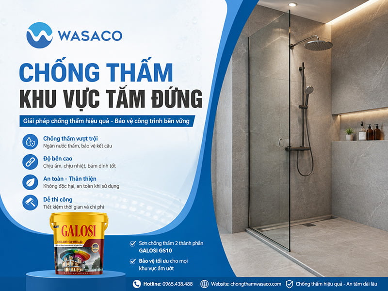 Chống thấm khu vực tắm đứng