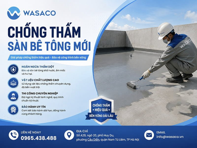 Chống thấm sàn bê tông mới