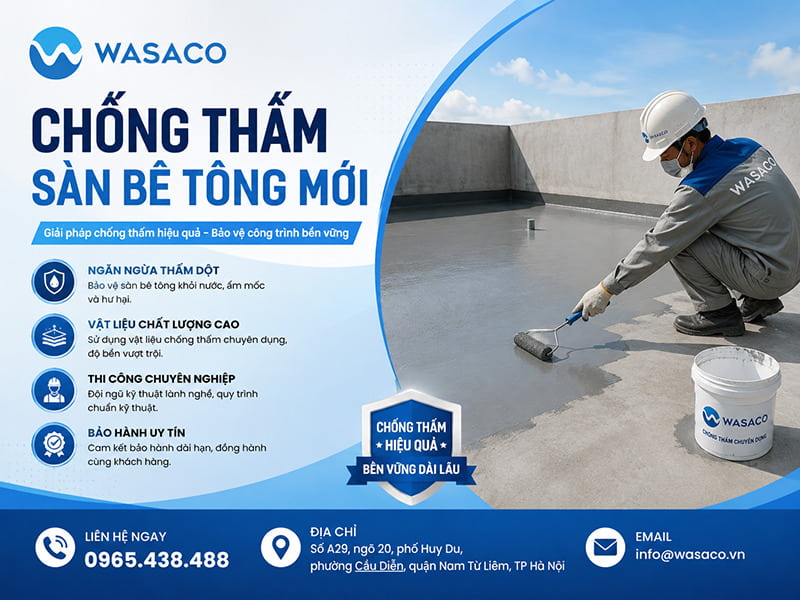 Chống thấm sàn bê tông mới