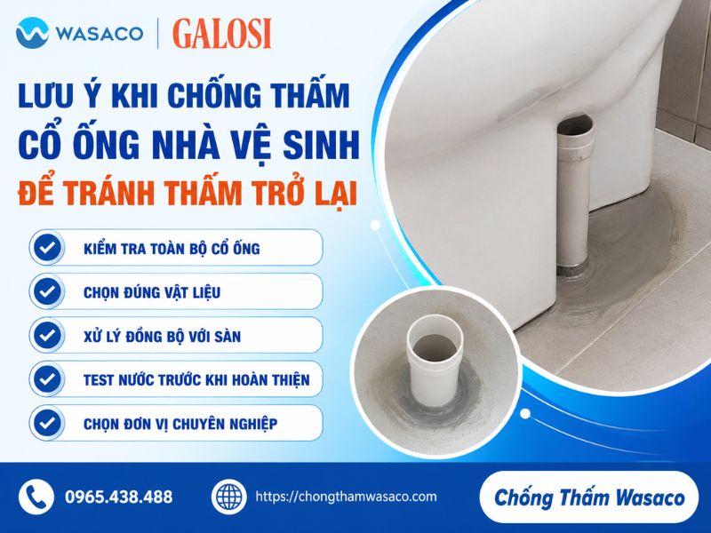chống thấm cổ ống nhà vệ sinh