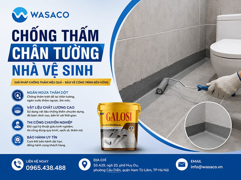Chống thấm chân tường nhà vệ sinh