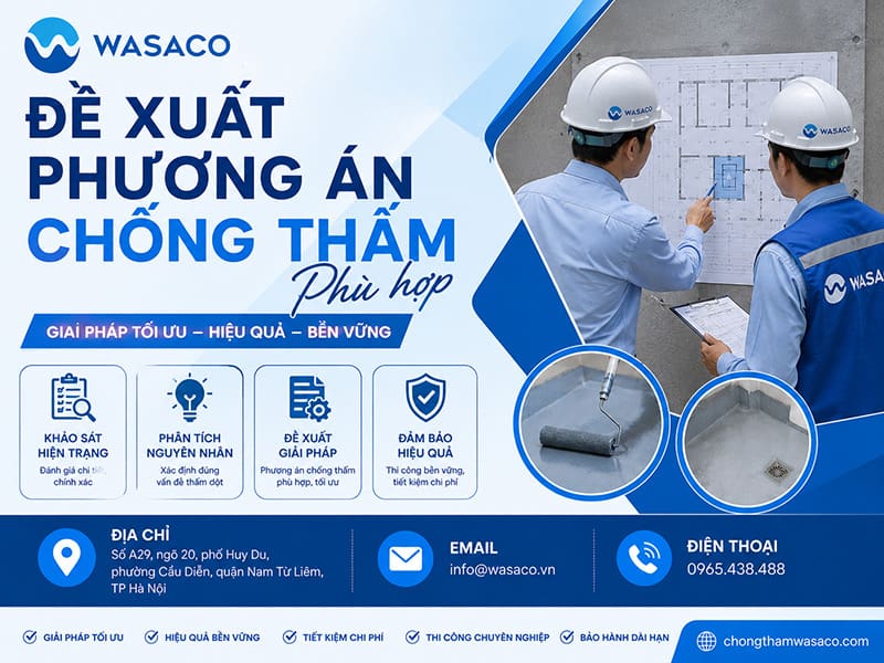 Đề xuất phương án chống thấm phù hợp