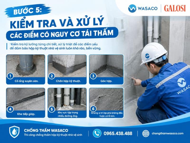 Cách chống thấm hộp kỹ thuật nhà vệ sinh