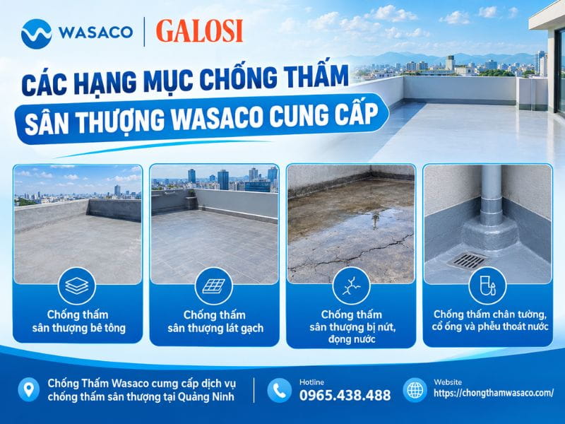 Chống thấm sân thượng tại Quảng Ninh