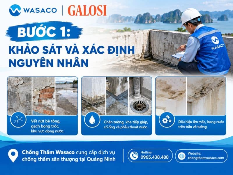 Chống thấm sân thượng tại Quảng Ninh