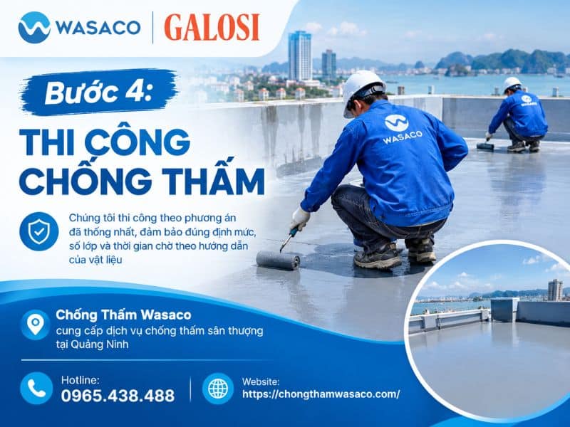 Chống thấm sân thượng tại Quảng Ninh