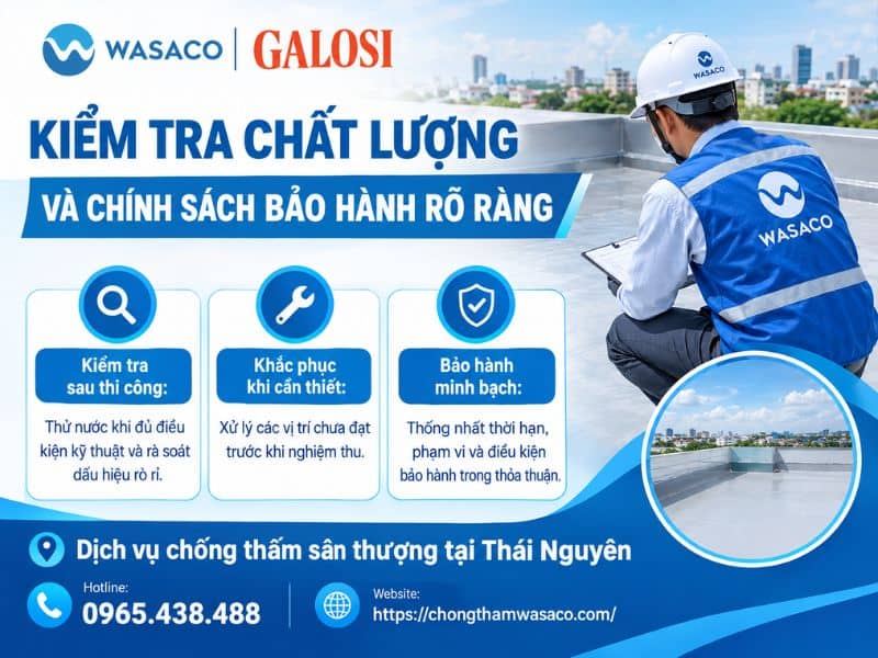 Chống thấm sân thượng tại Thái Nguyên