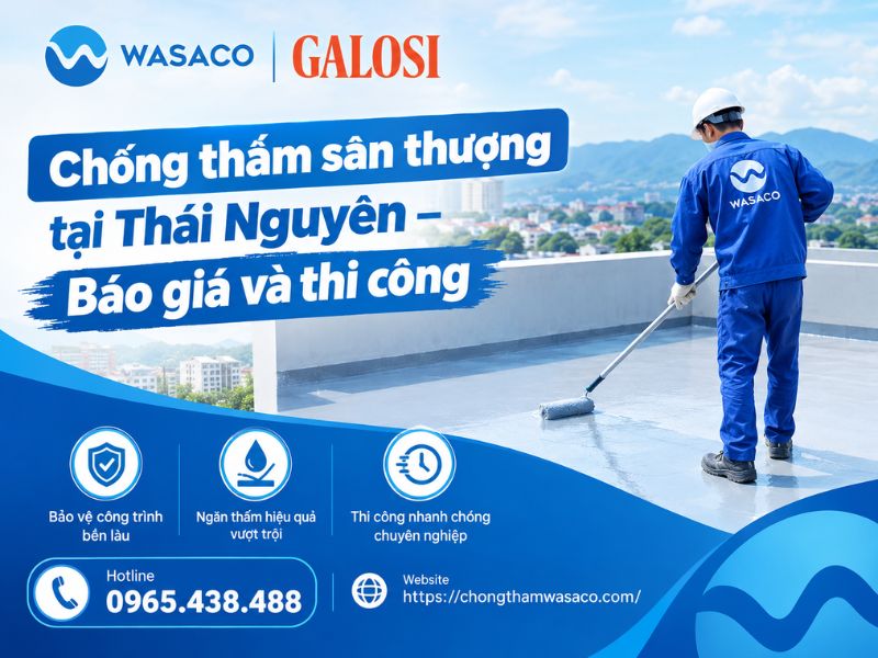 Chống thấm sân thượng tại Thái Nguyên