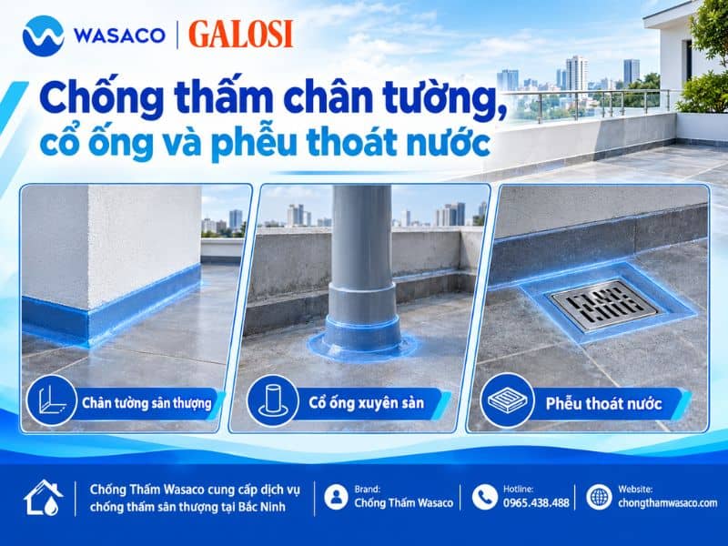 chống thấm sân thượng tại Bắc Ninh