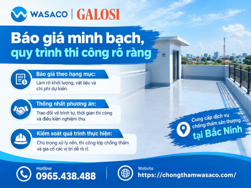 chống thấm sân thượng tại Bắc Ninh