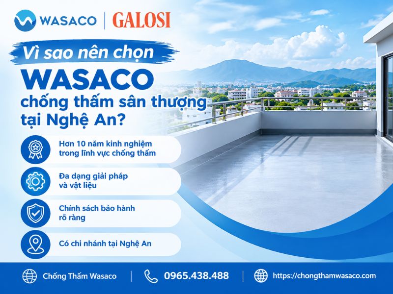 chống thấm sân thượng tại Nghệ An